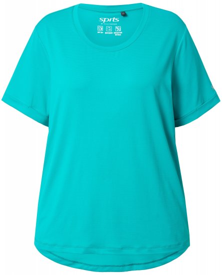 Ulla Popken UPF 50 Quick Drying Tee Turquoise - T-skjorter - 
