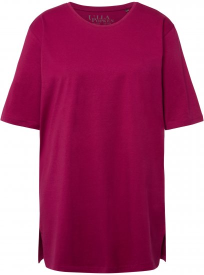 Ulla Popken Basic Round Neck Short Sleeve Relaxed Fit T-Shirt Magnolia Red - T-skjorter - 