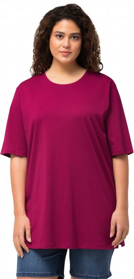 Ulla Popken Basic Round Neck Short Sleeve Relaxed Fit T-Shirt Magnolia Red - T-skjorter - 