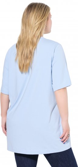 Ulla Popken Basic Round Neck Short Sleeve T-Shirt Light Blue - T-skjorter - 
