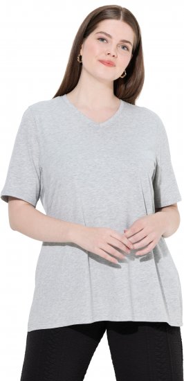 Ulla Popken Eco Cotton Basic T-Shirt 2-Pack Grey/Pink - T-skjorter - 