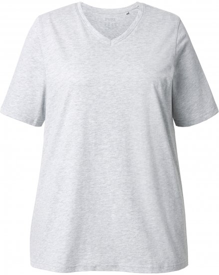 Ulla Popken Eco Cotton Basic T-Shirt 2-Pack Grey/Pink - T-skjorter - 