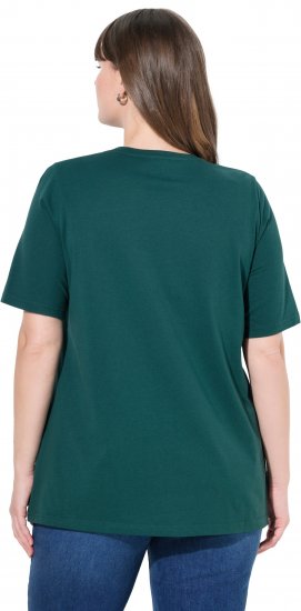 Ulla Popken Eco Cotton Basic T-Shirt 2-Pack Green/White - T-skjorter - 