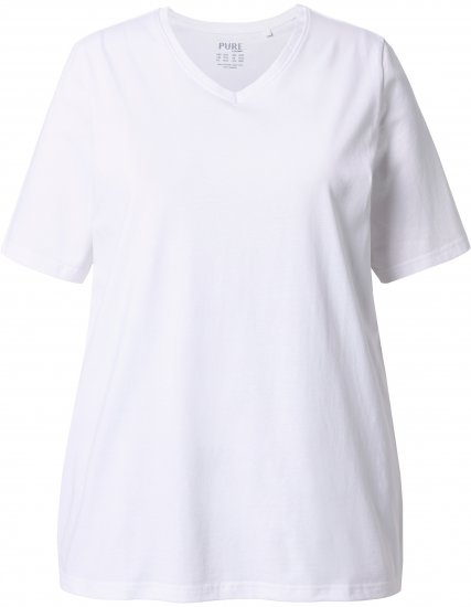Ulla Popken Eco Cotton Basic T-Shirt 2-Pack Green/White - T-skjorter - 