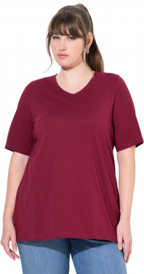 Ulla Popken Eco Cotton Basic T-Shirt 2-Pack Red/Navy - T-skjorter - 