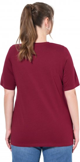 Ulla Popken Eco Cotton Basic T-Shirt 2-Pack Red/Navy - T-skjorter - 