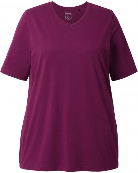 Ulla Popken Eco Cotton Basic T-Shirt 2-Pack Black/Red - T-skjorter - 