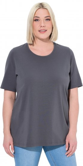 Ulla Popken Essential Round Neck Stretch Tee Graphite Grey - T-skjorter - 