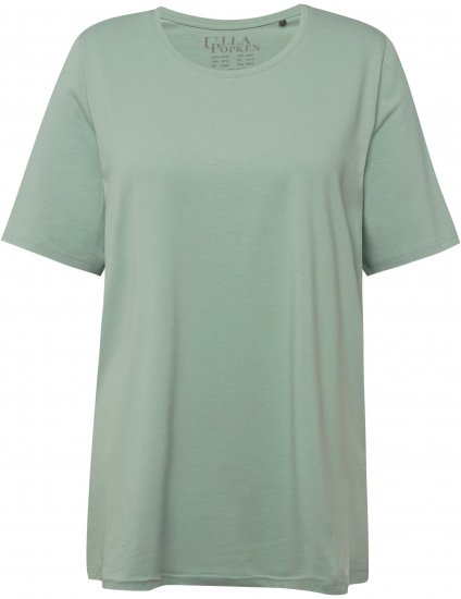 Ulla Popken Essential Round Neck Stretch Tee Light Moss Green - T-skjorter - 