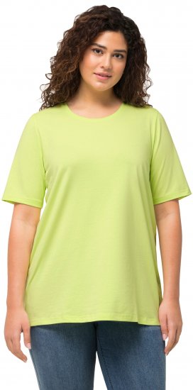 Ulla Popken Essential Round Neck Stretch Tee Lime Green - T-skjorter - 