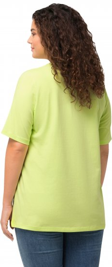 Ulla Popken Essential Round Neck Stretch Tee Lime Green - T-skjorter - 