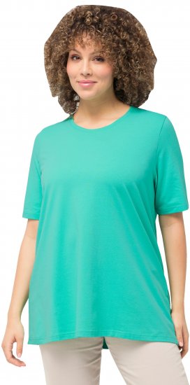 Ulla Popken Essential Round Neck Stretch Tee Turquoise - T-skjorter - 