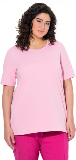 Ulla Popken Essential Round Neck Stretch Tee Pink - T-skjorter - 