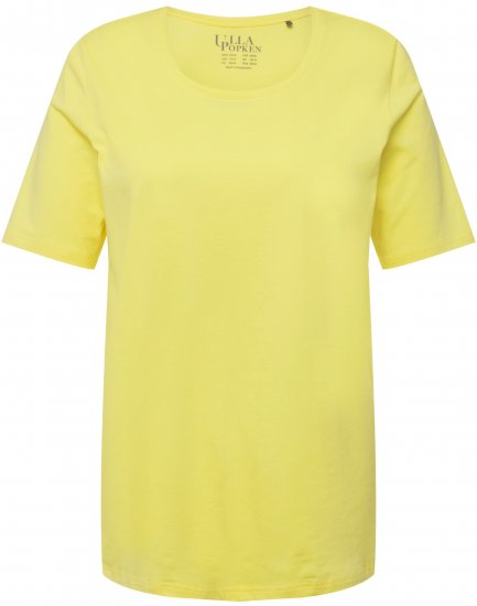 Ulla Popken Essential Round Neck Stretch Tee Lemon Yellow - T-skjorter - 