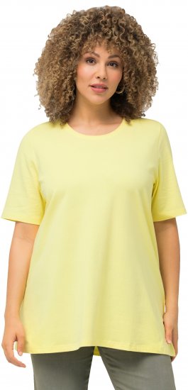 Ulla Popken Essential Round Neck Stretch Tee Lemon Yellow - T-skjorter - 