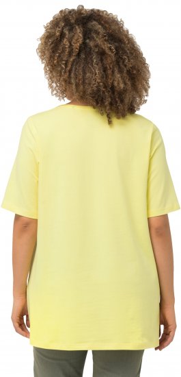 Ulla Popken Essential Round Neck Stretch Tee Lemon Yellow - T-skjorter - 