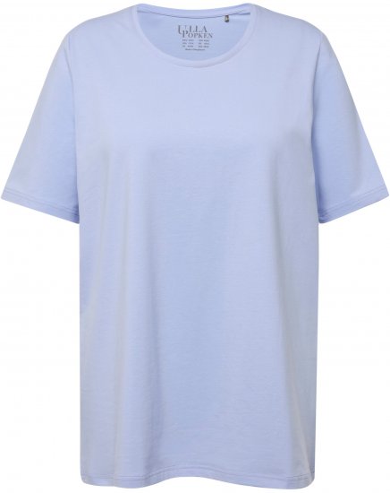 Ulla Popken Essential Round Neck Stretch Tee Sky Blue - T-skjorter - 