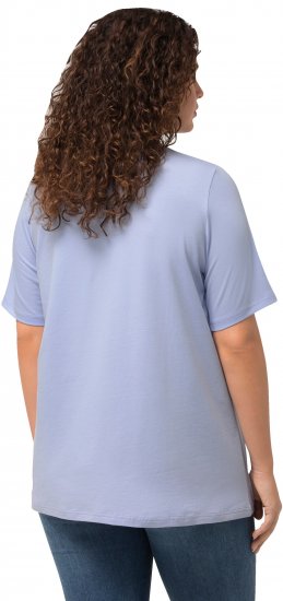 Ulla Popken Essential Round Neck Stretch Tee Sky Blue - T-skjorter - 