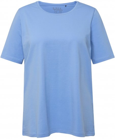 Ulla Popken Essential Round Neck Stretch Tee Cloud Blue - T-skjorter - 