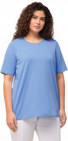 Ulla Popken Essential Round Neck Stretch Tee Cloud Blue - T-skjorter - 