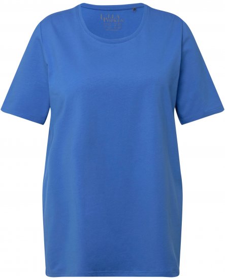 Ulla Popken Essential Round Neck Stretch Tee Royal Blue - T-skjorter - 