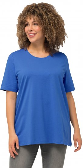Ulla Popken Essential Round Neck Stretch Tee Royal Blue - T-skjorter - 