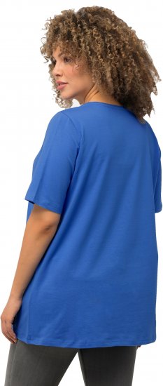 Ulla Popken Essential Round Neck Stretch Tee Royal Blue - T-skjorter - 