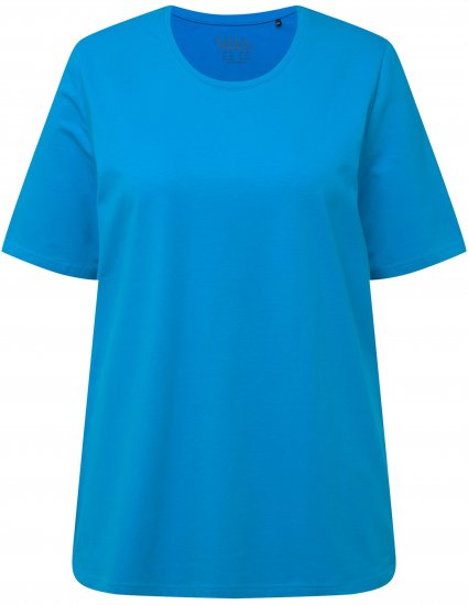 Ulla Popken Essential Round Neck Stretch Tee Sapphire Blue - T-skjorter - 