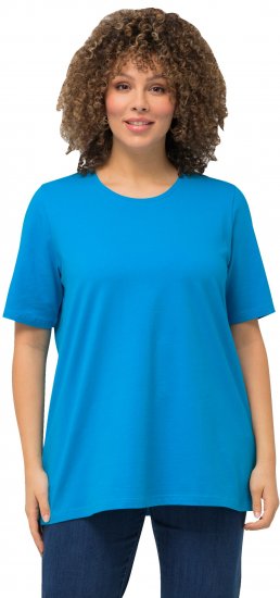 Ulla Popken Essential Round Neck Stretch Tee Sapphire Blue - T-skjorter - 