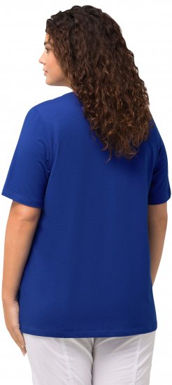 Ulla Popken Essential Round Neck Stretch Tee Cobalt Blue - T-skjorter - 