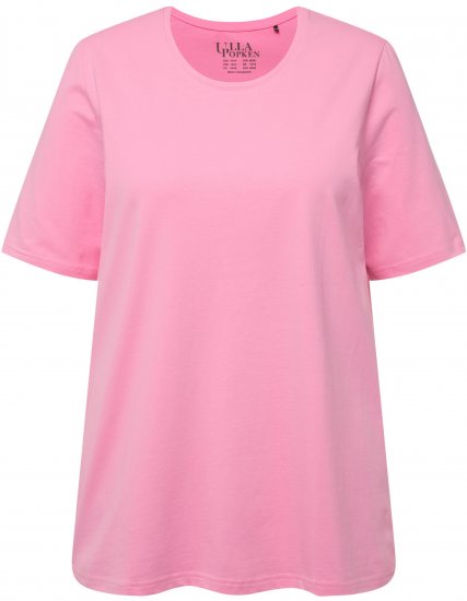 Ulla Popken Essential Round Neck Stretch Tee Light Pink - T-skjorter - 