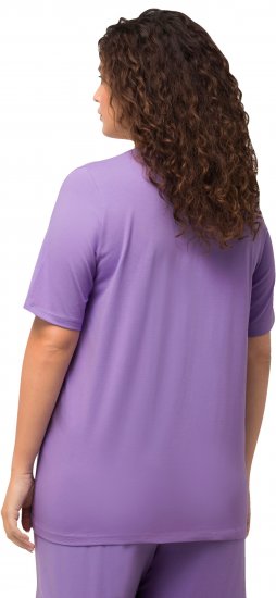 Ulla Popken Essential Round Neck Stretch Tee Pale Lilac - T-skjorter - 
