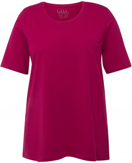 Ulla Popken Essential Round Neck Stretch Tee Magnolia Red - T-skjorter - 
