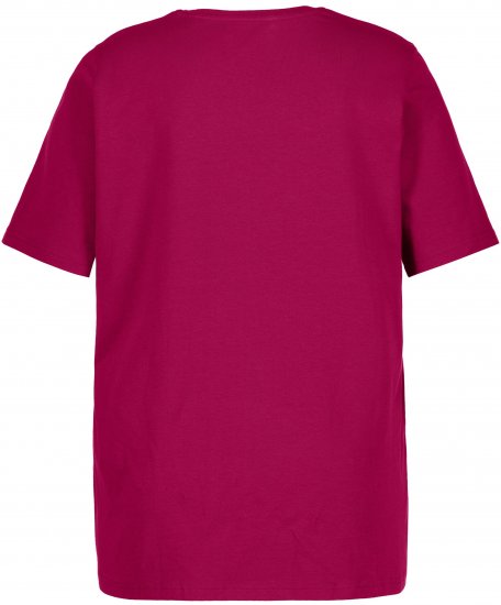 Ulla Popken Essential Round Neck Stretch Tee Magnolia Red - T-skjorter - 