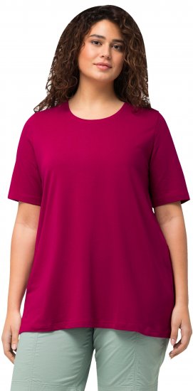 Ulla Popken Essential Round Neck Stretch Tee Magnolia Red - T-skjorter - 