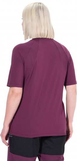 Ulla Popken Quick-Drying Short Sleeve T-Shirt Dark Cherry - T-skjorter - 