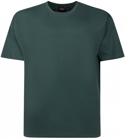 Espionage T015 Plain T-Shirt Bottle Green - Ensfargede t-skjorter i store størrelser - Ensfargede t-skjorter i store størrelser