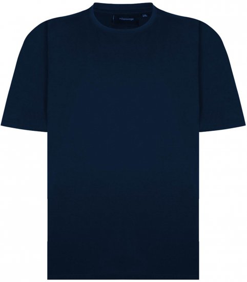 Espionage T015 Plain Crew Neck T-Shirt Navy - T-skjorter - Store T-skjorter - 2XL-14XL