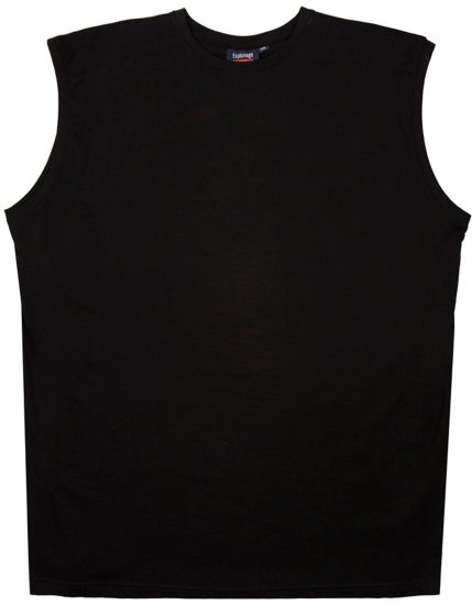 Espionage T113 Sleeveless Tee Black - Ermløse T-skjorter/trøyer i store størrelser - Ermløse T-skjorter/trøyer i store størrelser