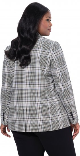 Ulla Popken Rutete Blazer Grønn - Blazere - 