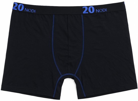 20 Nodi Stretch Cotton Boxer with Medium Leg Black - Undertøy & badetøy - Undertøy store størrelser 