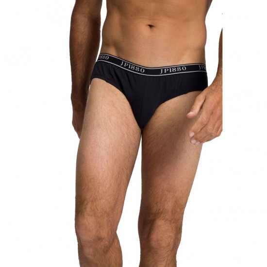 JP1880 Briefs Stretch Cotton 2-Pack Black - Undertøy & badetøy - Undertøy store størrelser 