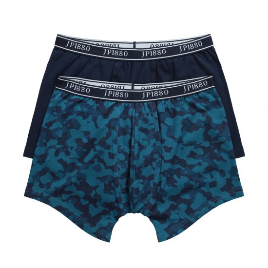 JP1880 Boxershorts Flexnamic OEKO-TEX Mid 2-Pack Blue - Undertøy & badetøy - Undertøy store størrelser 