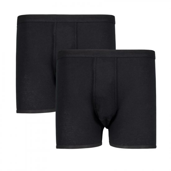 Adamo Royal Ribbed Boxershorts 2-Pack Black - Undertøy & Badetøy - Undertøy store størrelser 