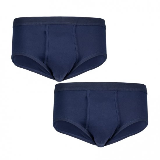 Adamo Royal Ribbed Briefs 2-Pack Navy - Undertøy & Badetøy - Undertøy store størrelser 