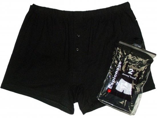 Espionage U001 2-Pack Boxershorts Black/White - Boxershorts - Boksershorts for menn i store størrelser