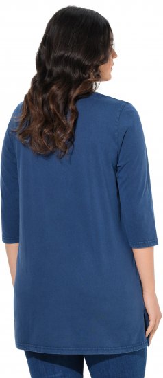 Ulla Popken Floral Print 3/4 Sleeve V-Neck Tee Mint Green - Trykket T-skjorter for dame - 