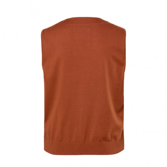 JP1880 Tweed Waistcoat Wool Brick Red - Vester - Vester i store størrelser