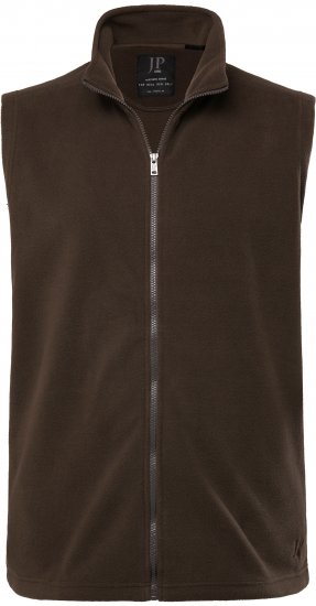 JP1880 Fleece Vest Stand-up Collar Brown - Jakker - Store jakker - 2XL-12XL