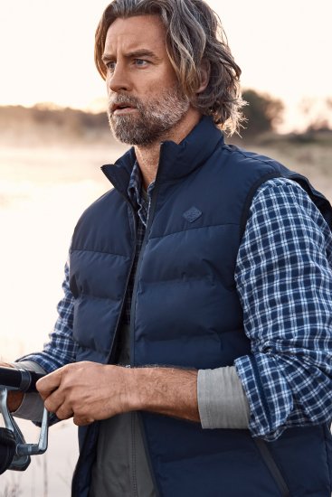 JP1880 Quilted Gilet Stand-up Collar Navy - Jakker - Store jakker - 2XL-12XL